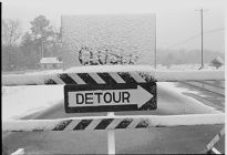 Snow covering sign